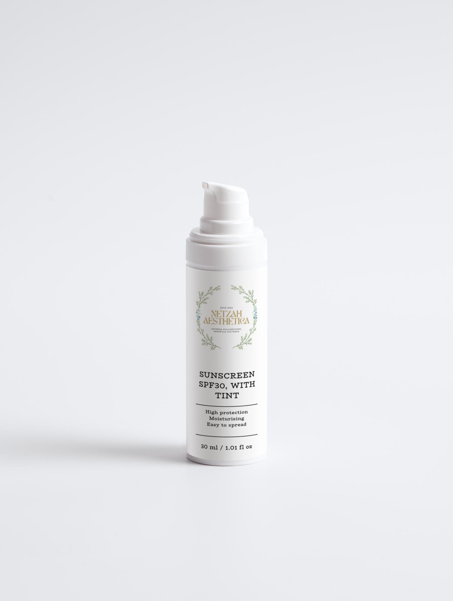 Netzah Aesthetica: Mineral-Based Sunscreen SPF30, with Tint