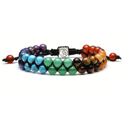 7 Chakra Crystal Stone Adjustable Beads Bracelet